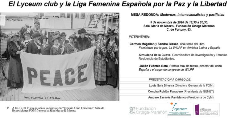 El Lyceum club y la Liga Femenina Española por la Paz y la Libertad